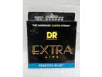 DR EXTRA LIFE BASS GUITAR STRINGS- Peabird Blue Coated