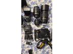 Nikon D7100 Camera with 3 lenses, 2 batteries, charger, Nixon speedlight and