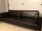 Sofa--modern brown like new condition