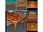 1960s Italian Inlaid Wood Multi Game Table - Opportunity!