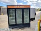 True Doors Cooler Merchandiser with casters