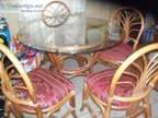 BACCA Rattan Dinning table with chairs - Opportunity!