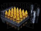 KICS Leggdura Racing Dangan Shell Type Lug Nut and Lock Set M12x1.25 Gold