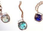 Copper Wire Wrap Fish in a Fishbowl Pendant