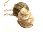 Wire wrap Oyster Shell Pendant with Beads