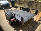 Utility trailer flatbed tilt 4’ x 7’ bed 15” wheels