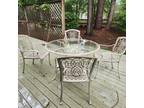 Garden Treasure Living Aluminum Cast Table and 4 Chairs Ligt