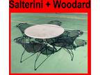 Salterini Woodard Wrought Iron Table Chairs metal patio