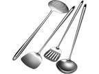 Wok Spatula and Ladle Tools Set,16.5-17’’ Long Handle