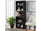 71" Tall Adjustable Framed 5-Shelf Wood Bookcase Storage