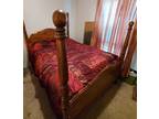 Solid Oak Queen Size bed