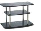 Convenience Concepts TV Stand Black 3-Tier Shelf 32"