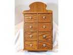 Amana Furniture Co 8 Drawer Solid Oak Handcrafted Spice or