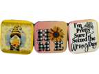 Handcrafted Set of 3 Refrigerator Magnets Kitchen Home