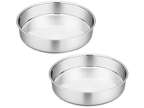 Set of 2 Stainless Steel Tier Cake Pans (9½ inch Round) for