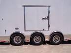 8.5 x 32 32ft Enclosed Cargo Racing Dragster Motorcycle Show Car Hauler Trailer