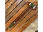 Single Brown Wooden Wood Croquet Mallet Green & White Band