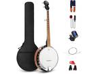 5 String Banjo Remo Head Closed Solid Back with Beginner