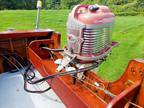 Classic 1959 16' Cruusers Inc wooden boat & 1958 Merc Mark 58 with trailer58