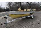 16 foot Crestliner aluminum boat with 50 hp Johnson and trailer