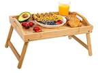 Bamboo Bed TrayBreakfast Tray with Folding Legs Serving Tray