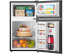 Two Door Compact Refrigerator with Freezer 3.2 Cu ft