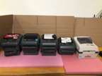 1 Lot of 5 Label Printers 4 Zebra ZP450CTP 1 OKI LD620D