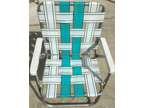 Vintage Aluminum Folding Webbing Sunbeam 93-6 IN Lawn Chair