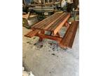 picnic table made from California redwood lumber ￼6ft w