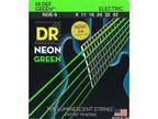 DR Handmade Strings NGE-9 Hi-Def Neon Green Electric Guitar