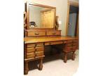 Beautiful wood desk and mirror - Opportunity!