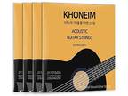 KHONEIM Guitar Strings 4 Pack - Acoustic Guitar Strings For