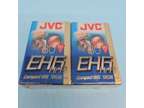 JVC Compact VHS C EHG Hi-Fi TC-30 Set of 2 Blank Tapes 90