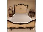 Queen Wood And Gold Antique Bed Frame