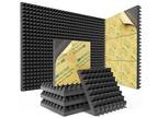 12Pk Pyramid Sound Proof Foam Panels w/ Self-Adhesive
