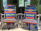 2x Tommy Bahama Backpack Kid Beach Chair - Multi-Striped not