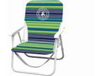 Caribbean Joe Folding Beach Chair, Blue & Green Stripes