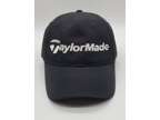 TaylorMade Black Adjustable Strapback Golf Hat Cap White