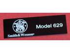 Smith & Wesson Model 629 Display Case Plaque
