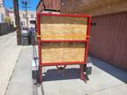 Heavy Duty Folding Trailer, 4 ft x 8 ft, 1200 lb Capacity, w/ Spare, No Reserve!