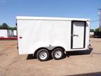 7 x 14 14' Enclosed Cargo Bike Hauling Moving Storage Tools Trailer