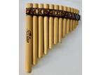 Bamboo Panflute 13 Pipes Natural from Peru Case Included