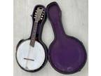 SS Stewart Mandolin Banjo 8 String Banjo with Case - Opportunity!