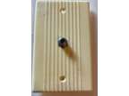 Ribbed Ivory Cable TV Jack Wall Plate F-Type