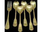 TOWLE Supreme Cutlery Stainless Fork & Spoons Set Gold Wash