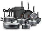 T-fal Easy Care Nonstick Cookware, 20 Piece Set, Grey