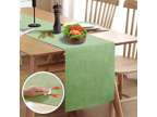 Waterproof Wipeable Table Runner, Thick Farmhouse Table