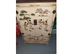 Estate Asian Oriental IVORY Sold Wood Chest Table Cabinet