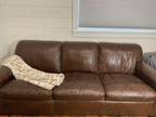 GORGEOUS brown genuine leather sofa! Local pickup - Opportunity!