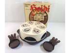 Vtg Stocli Beige Raclette Swiss Style Cheese Grill in Box